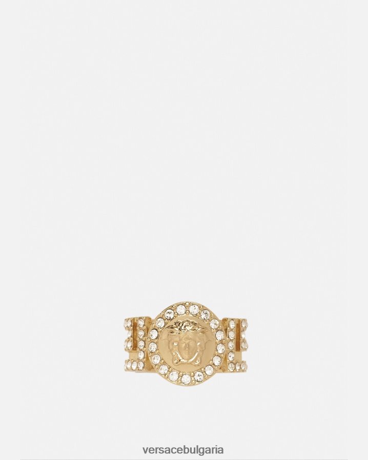 Жени Versace кристален пръстен на медуза N0824Z789 злато аксесоари