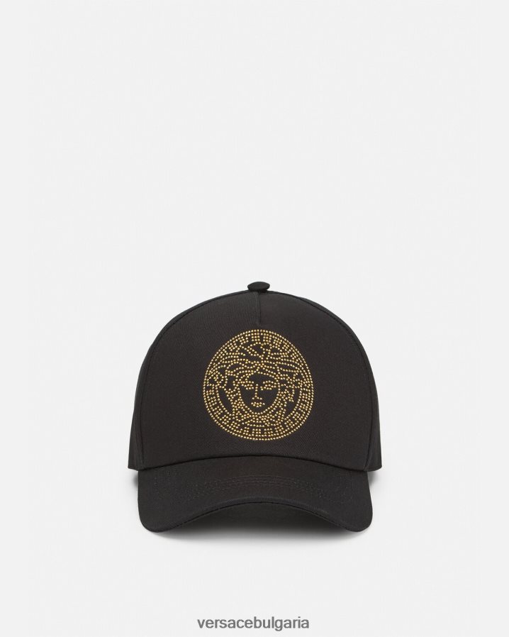 Жени Versace бейзболна шапка Medusa с шипове N0824Z881 черен аксесоари