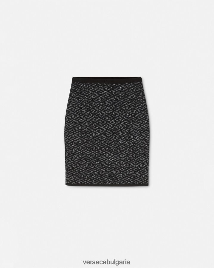 Жени Versace жакардова плетена пола la greca medusa N0824Z179 черен облекло