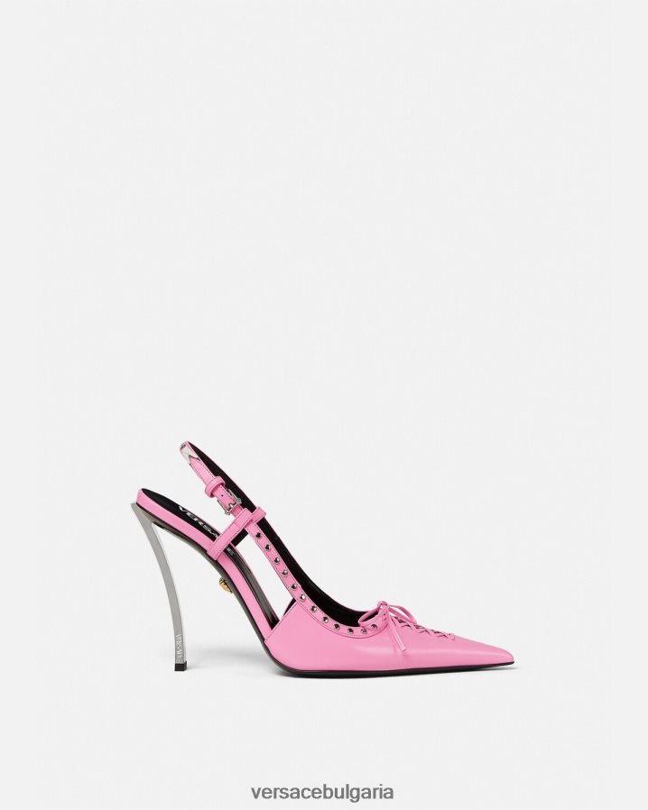 Жени Versace завързани помпи с гръб N0824Z389 розово обувка