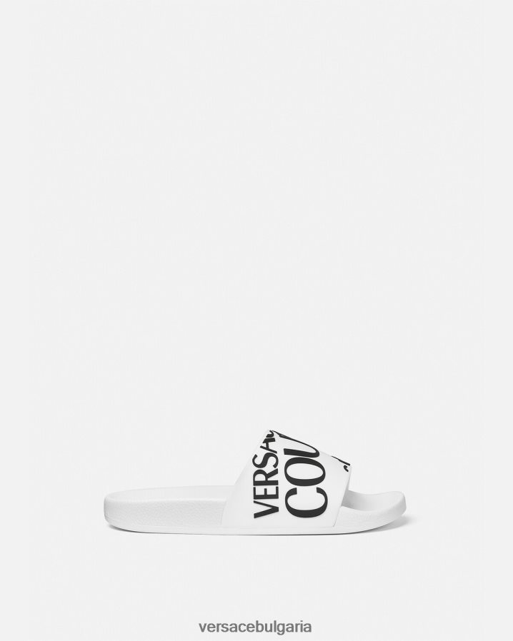 Жени Versace слайдове с лого N0824Z2261 бяло обувка
