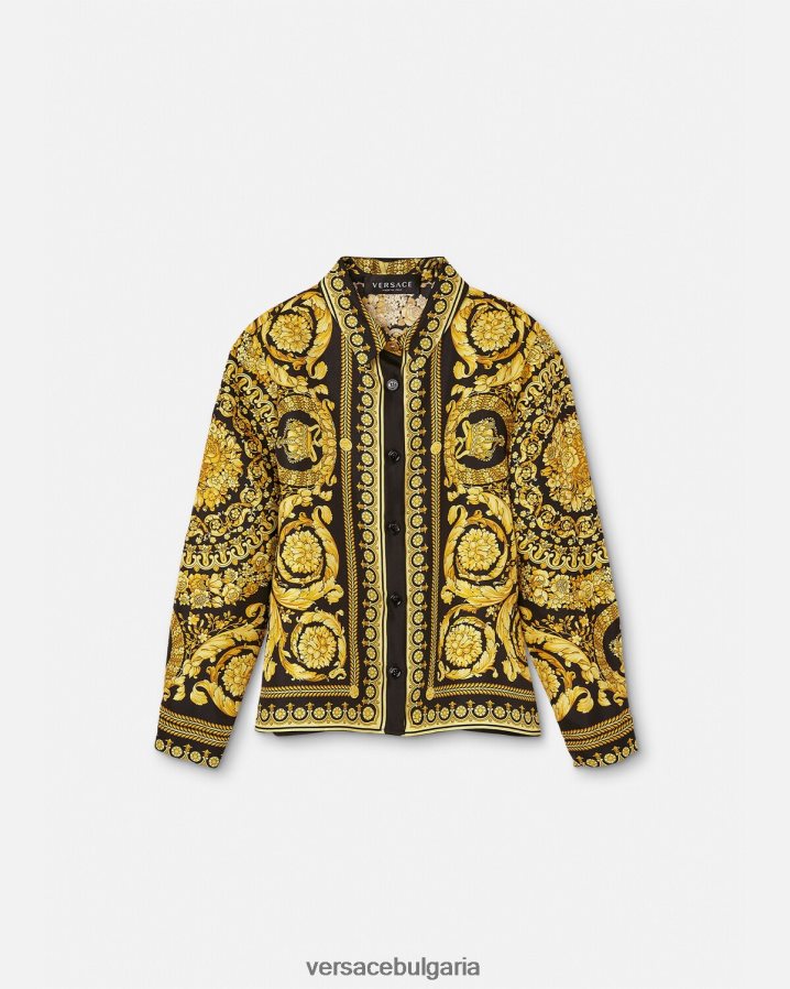 деца Versace копринена риза в стил бароко N0824Z1954 печат облекло