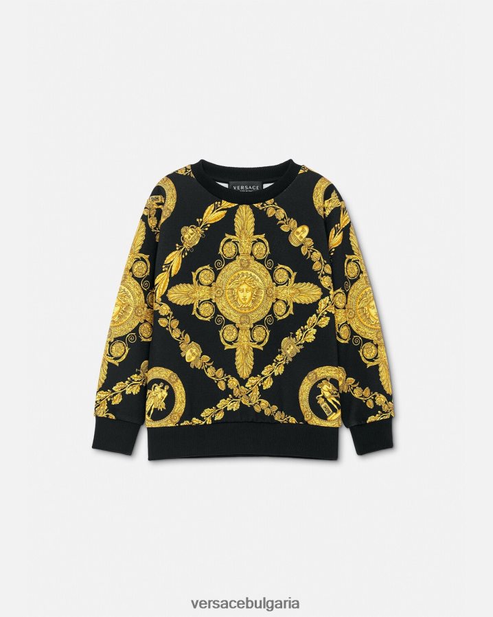 деца Versace масчера бароков суичър N0824Z2125 печат облекло