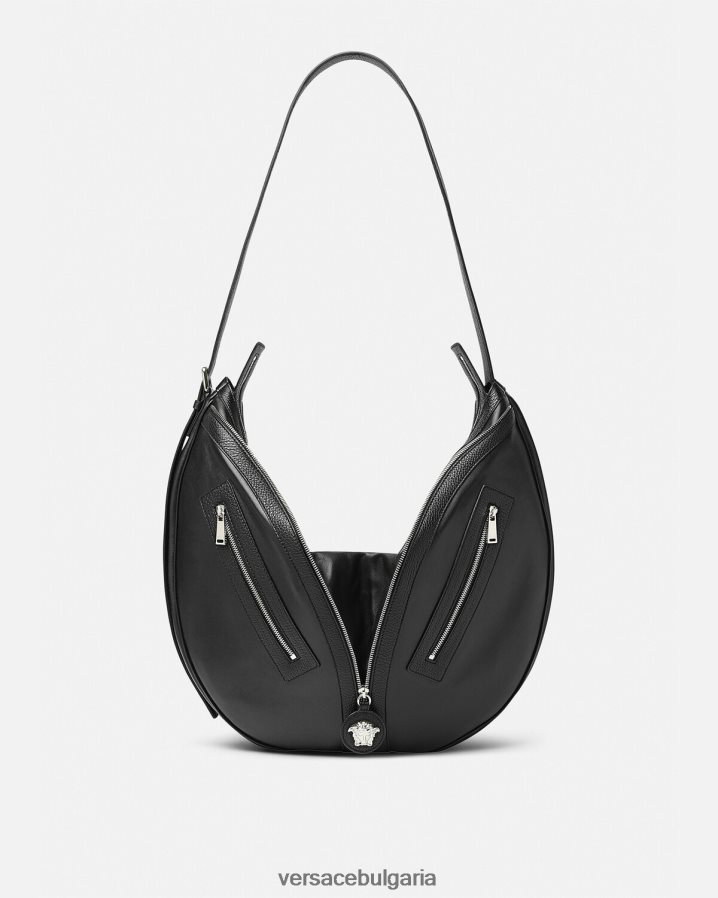 мъже Versace повторете голяма чанта скитник N0824Z1500 черен чанти