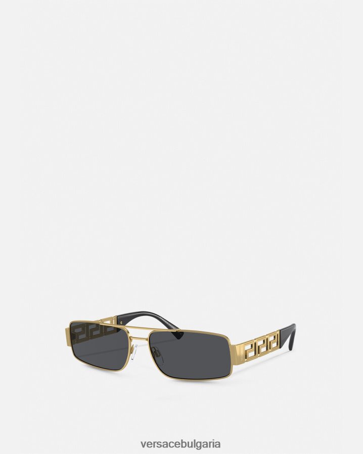 мъже Versace гръцки слънчеви очила N0824Z1676 черно и златно аксесоари