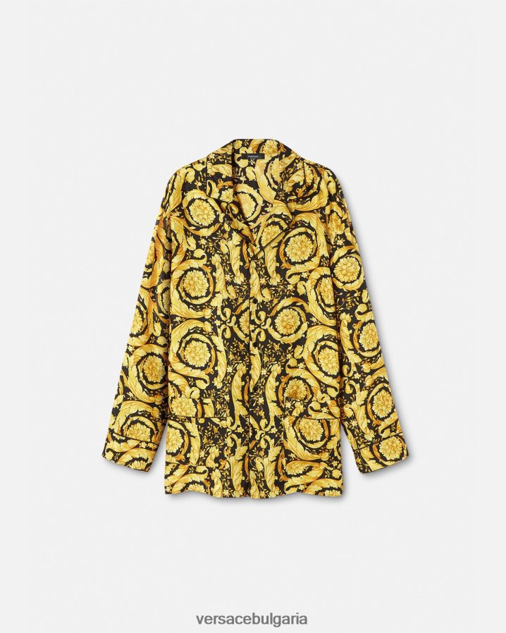 мъже Versace копринена пижамна риза с бароко N0824Z1735 печат бельо и плажно облекло